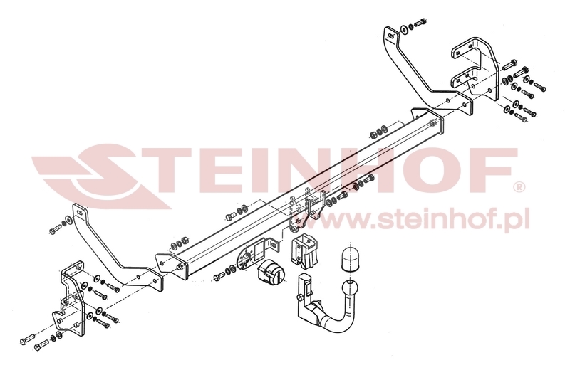 Ťažné zariadenie Citroen C5 4D (okrem 2.7 HDI), C-038