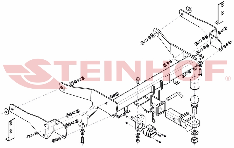 Ťažné zariadenie Chevrolet Captiva USA standard tap. ZK- (ISO50) ball assembly in set, C-280