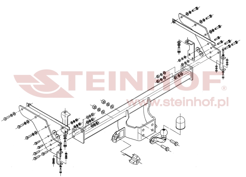 Ťažné zariadenie Mazda B2500 Pickup (4WD) okrem model with step, F-280