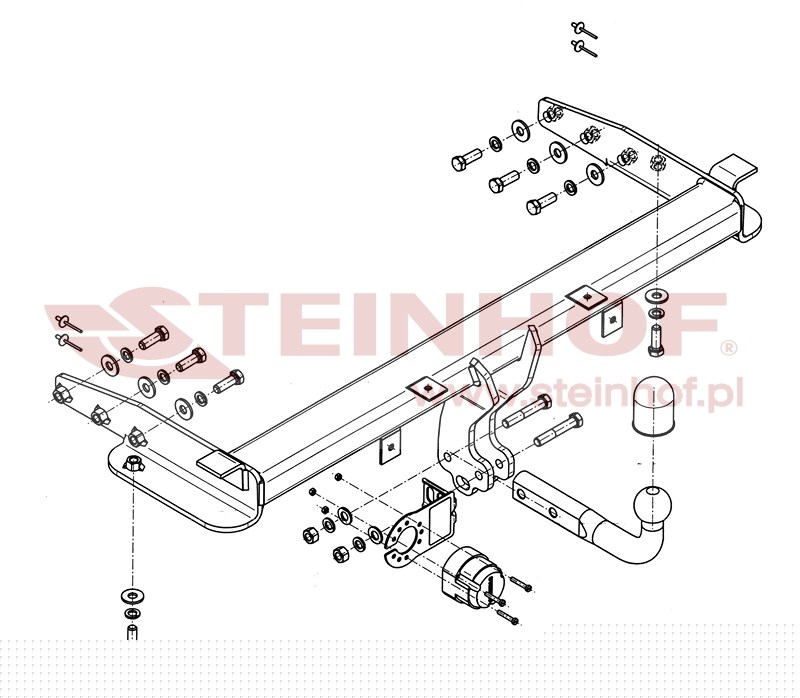 Ťažné zariadenie Jeep Grand Cherokee (WK) (okrem SRT8, Summit), J-056
