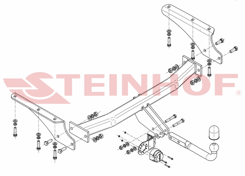 Ťažné zariadenie Jeep Cherokee (KJ), J-061