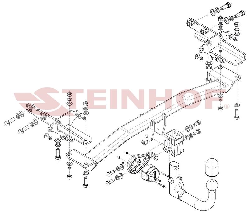 Ťažné zariadenie Jeep Renegade (okrem Trailhawk), J-074