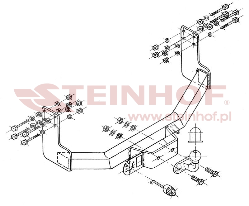 Ťažné zariadenie VW LT 28-35, Van, Minibus with step (3,55 / 4,025), M-223