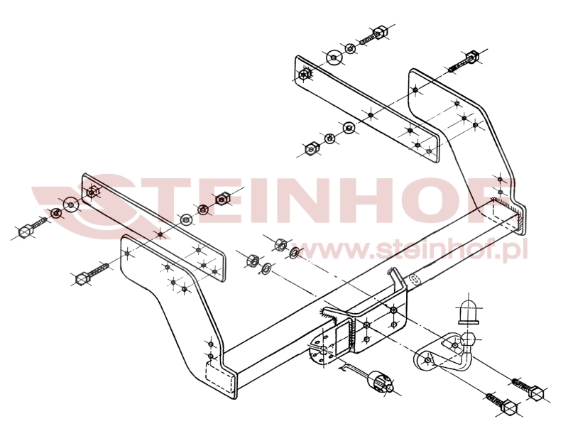 Ťažné zariadenie Nissan NP300 2WD/4WD (tubular bumper), N-085
