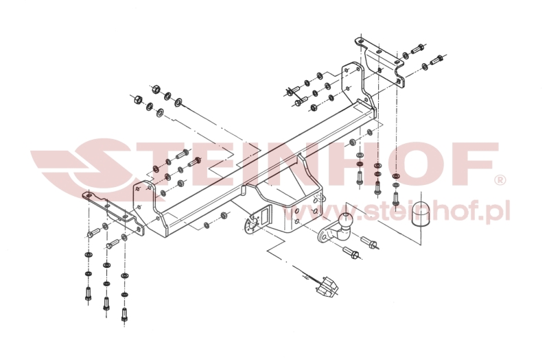 Ťažné zariadenie Nissan Navara / NP300 (D23)  (bumper with step), N-087