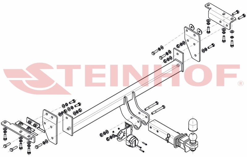 Ťažné zariadenie NissanX-Trail (T32) USA standard tap. ZK- (ISO50) ball assembly in set, N-106
