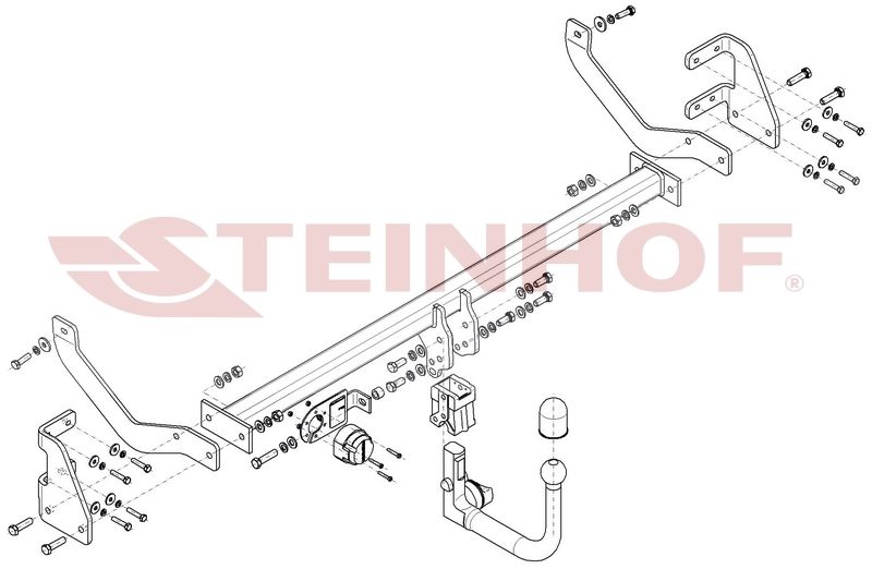 Ťažné zariadenie Peugeot 508 I 4D (face lift) (okrem GT, 2.2HDi), P-022