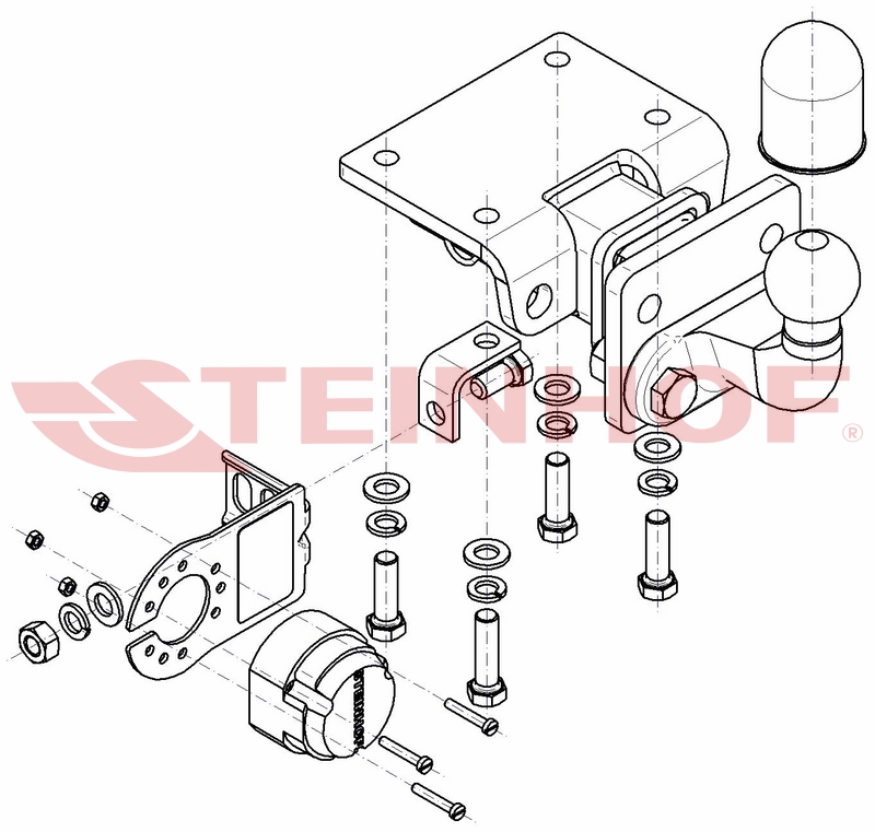 Ťažné zariadenie VW Amarok, Pickup USA standard tap. ZK- (ISO50), V-021