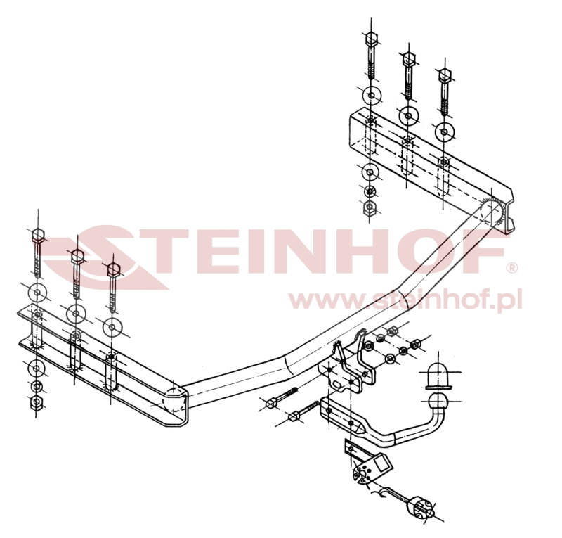 Ťažné zariadenie VW Passat, 4D (B5) / (3B), V-115