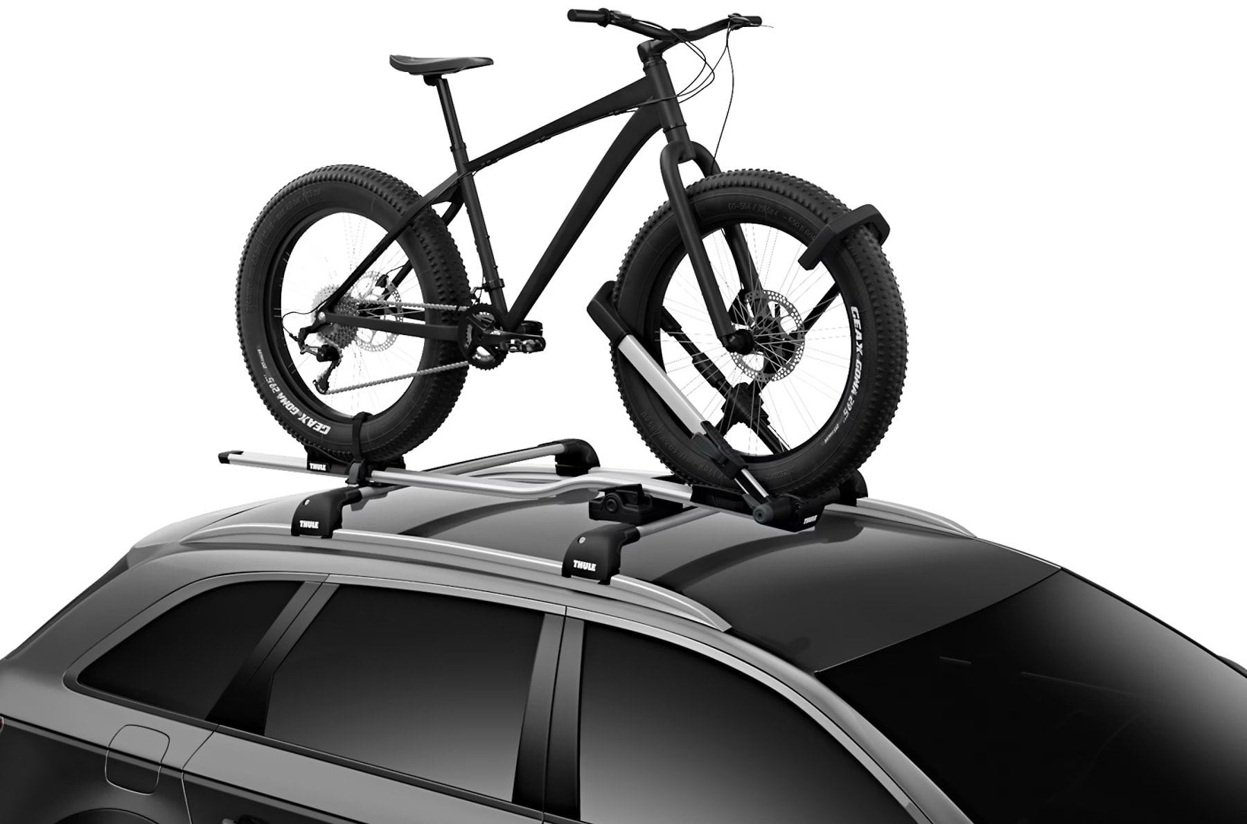 Strešný nosič bicyklov Thule UpRide, uchytenie za bicykel - black / aluminium