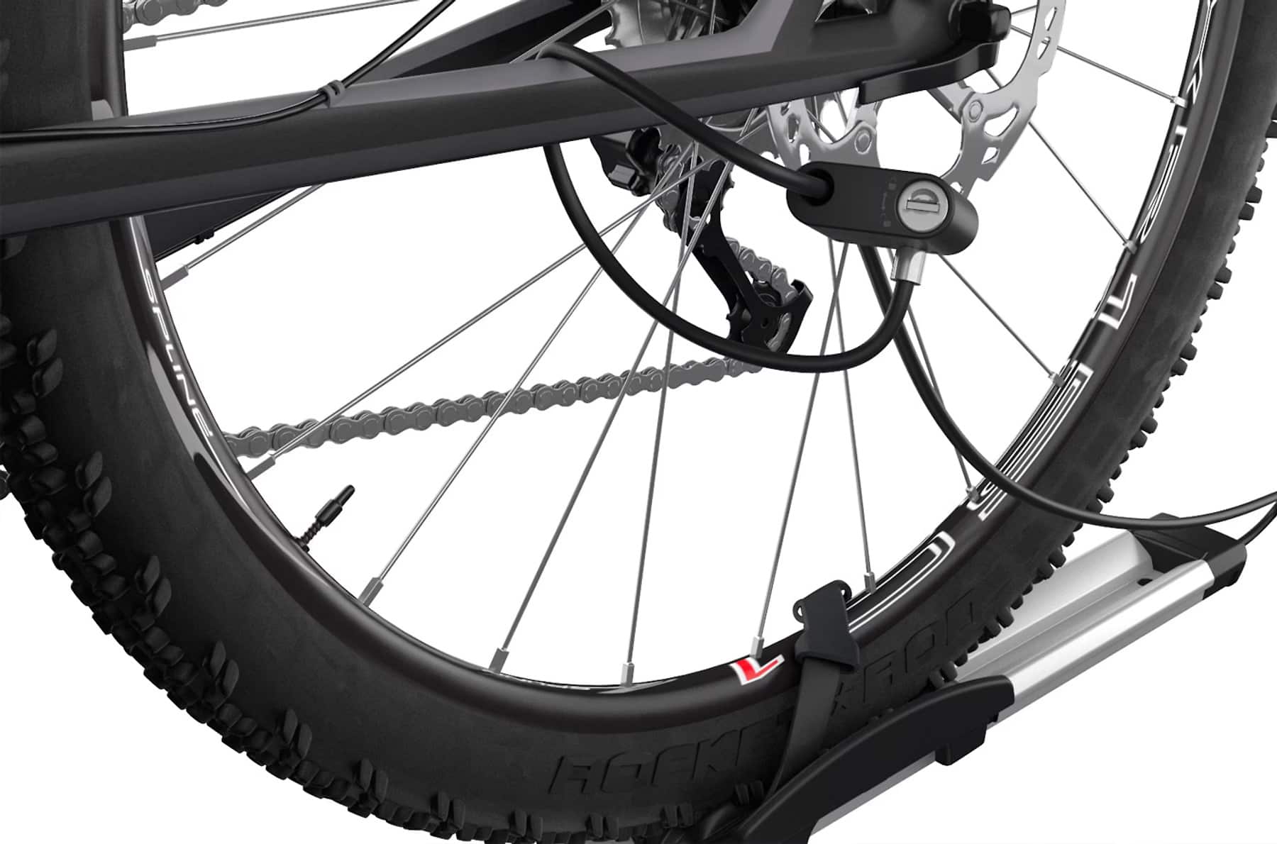 Strešný nosič bicyklov Thule UpRide, uchytenie za bicykel - black / aluminium